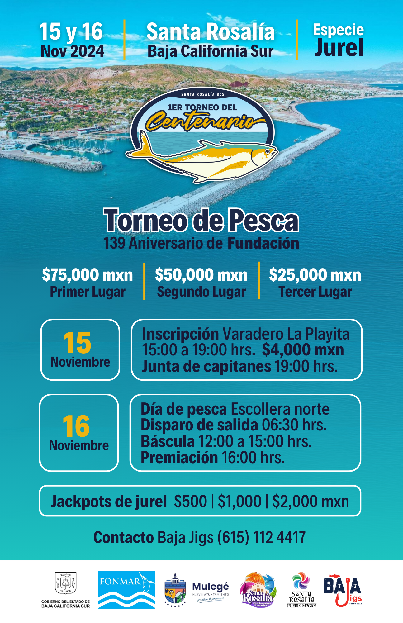 Santa Rosalía se prepara para el «Primer Torneo de Pesca del Centenario»