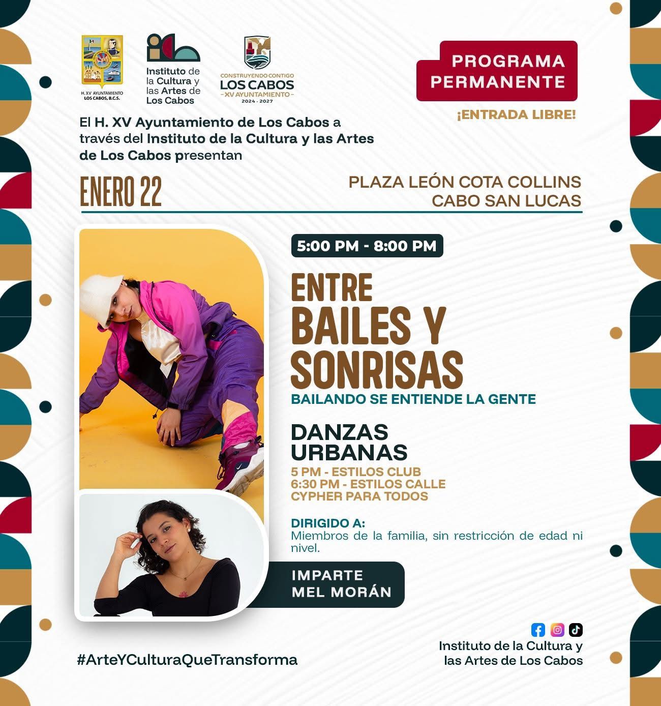 Se impartirán clases de baile gratuitas con el programa «Entre Bailes y Sonrisas»