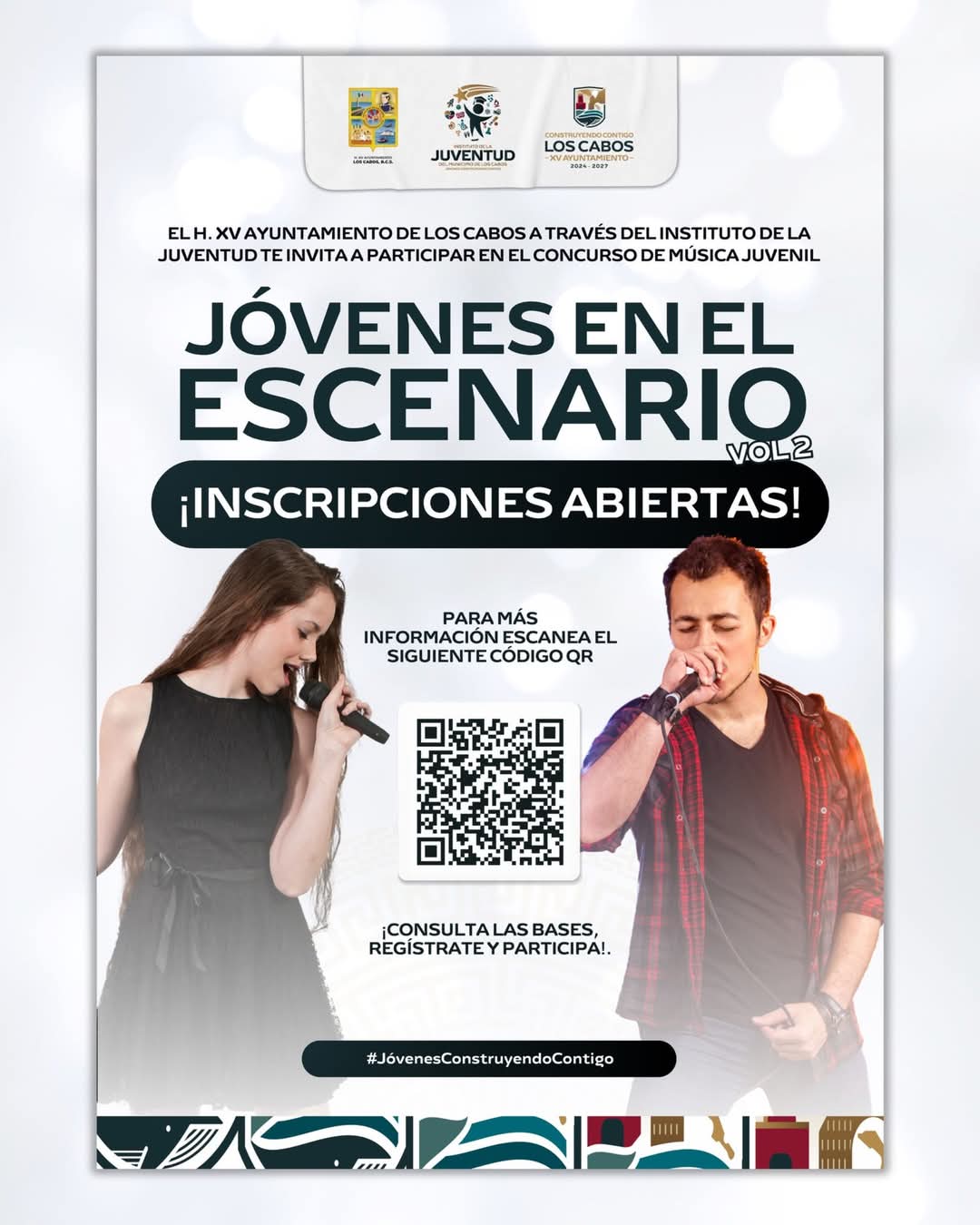 ¿Tienes entre 12 y 29 años? Inscríbete en el concurso “Jóvenes en el Escenario” que realizará el XV Ayuntamiento de Los Cabos