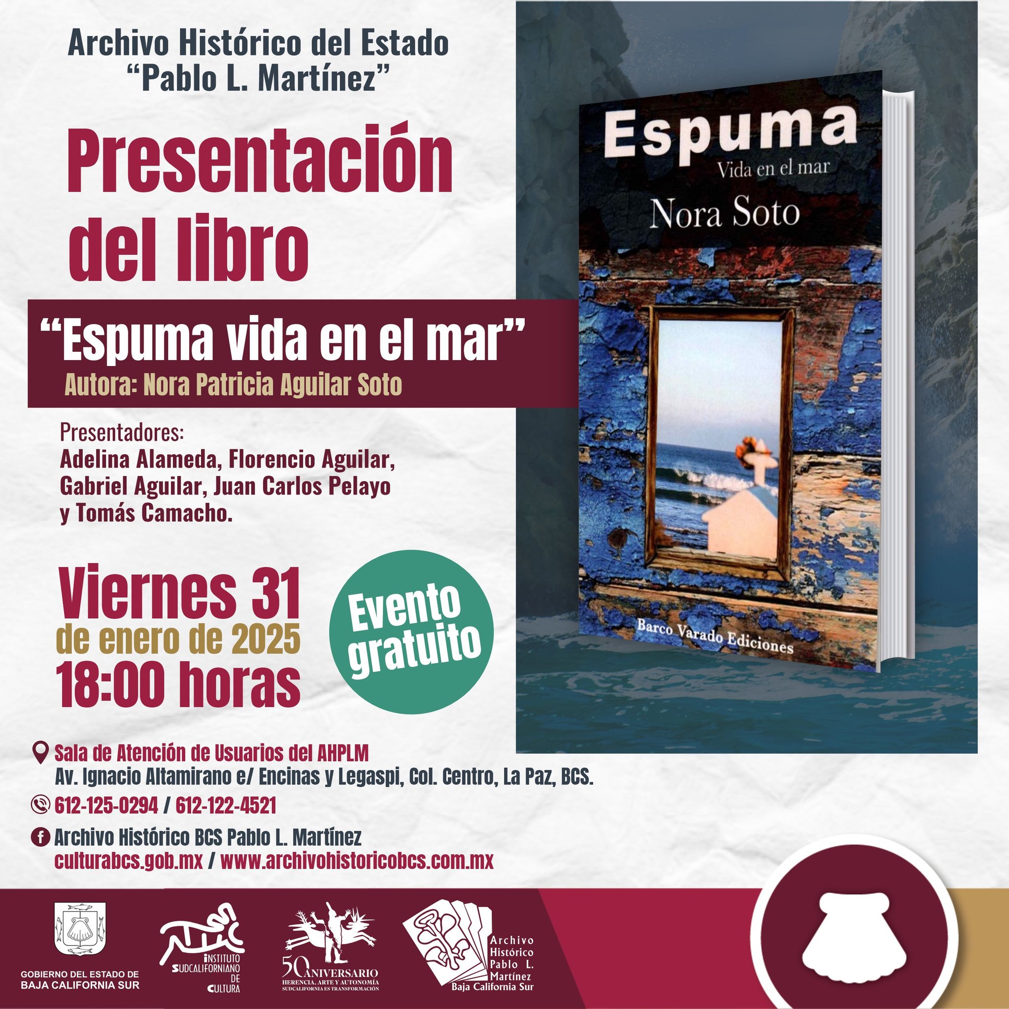 Presentará ISC libro «espuma vida en el mar»