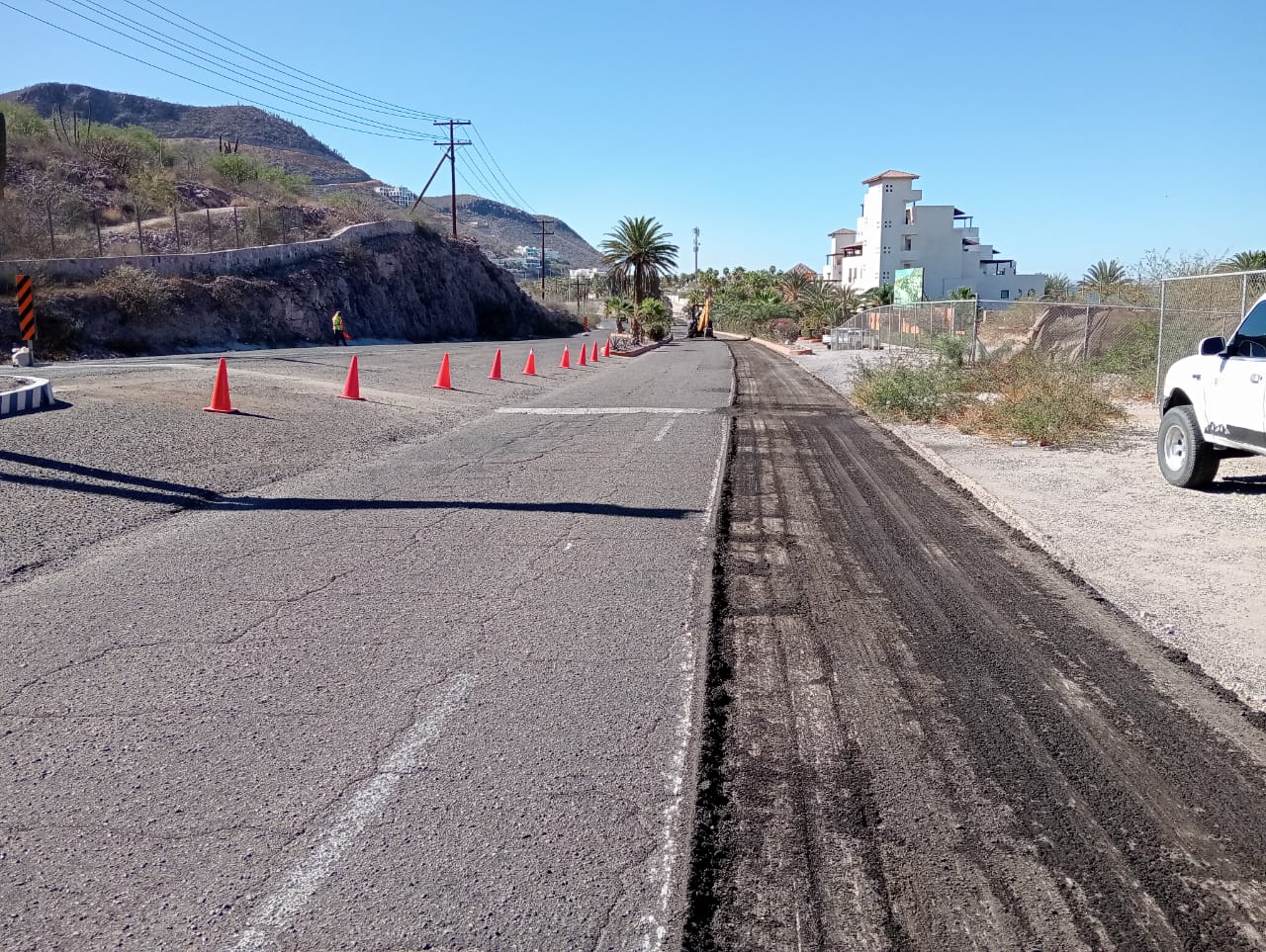 Inician los trabajos de rehabilitación en la carretera La Paz a Pichilingue