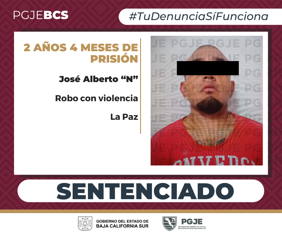 Condenan a 2 años y 4 meses de cárcel a ladrón en La Paz