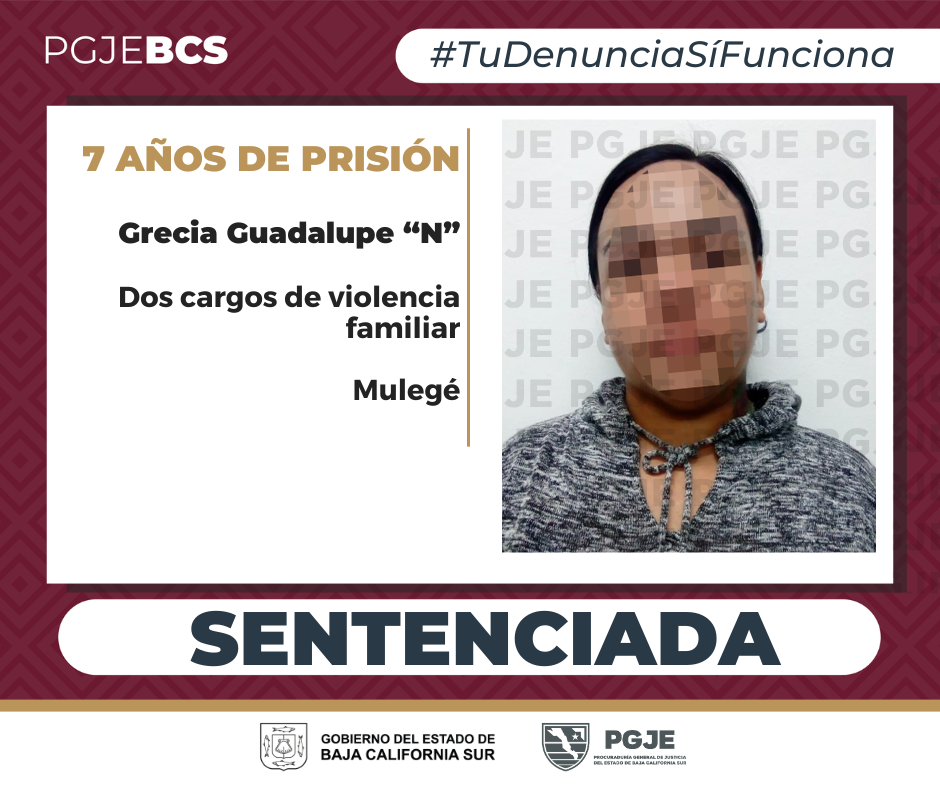 Justicia en Mulegé: 7 años de prisión para mujer por violencia familiar contra su hija