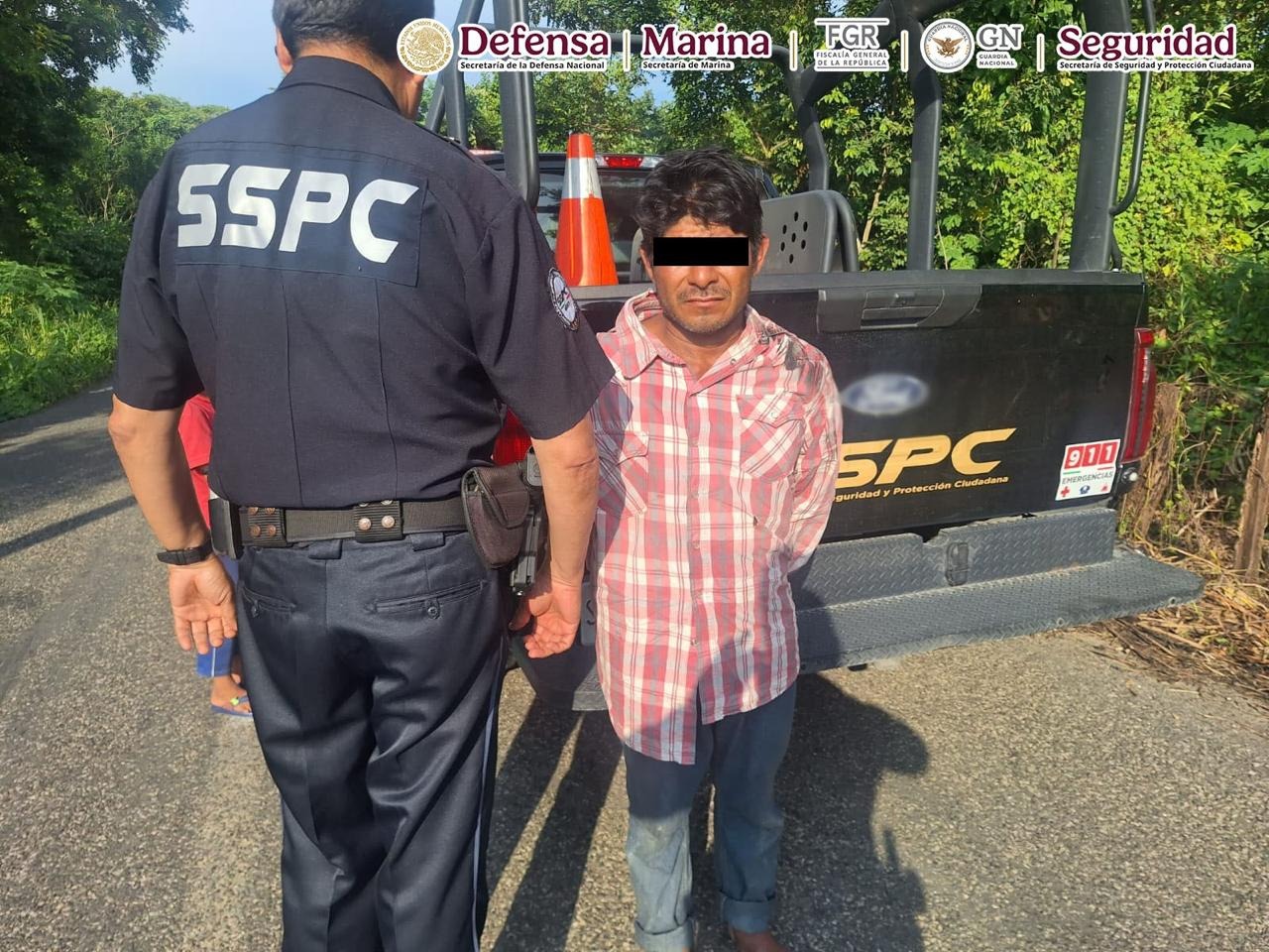 SSPC y fuerzas federales capturan a presunto responsable de multihomicidio en Tabasco