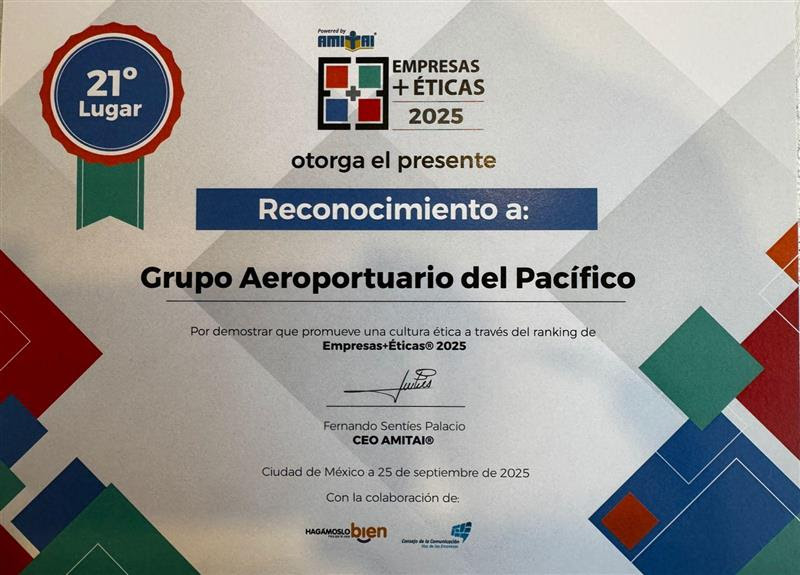 GAP, entre las 25 empresas más éticas de México en 2025