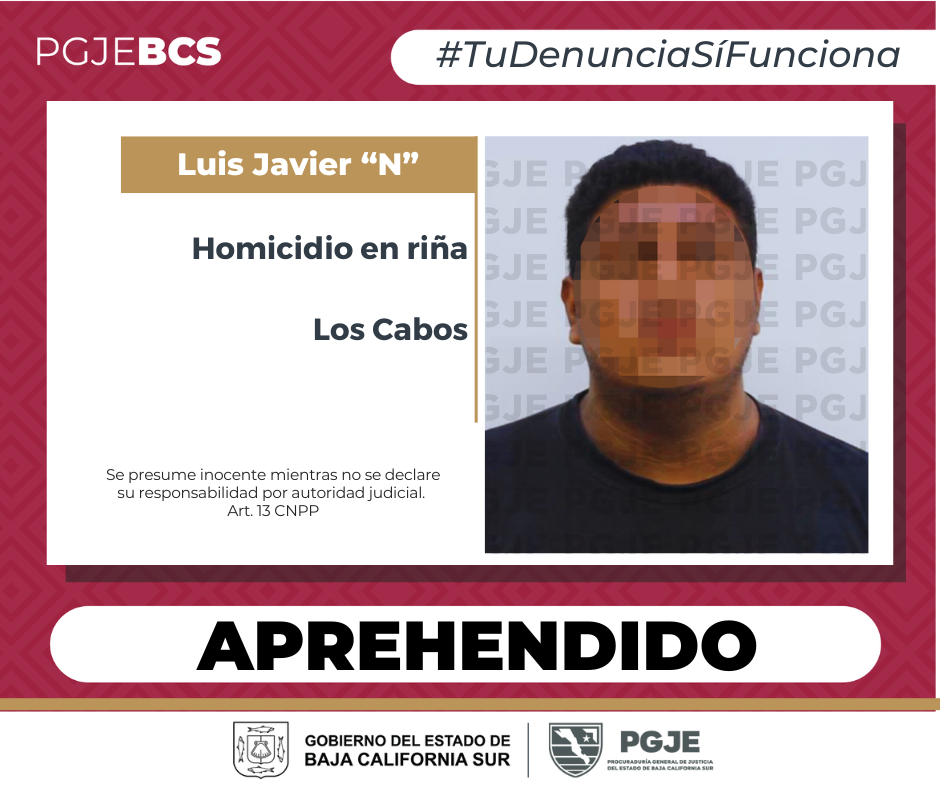Capturan en Cabo San Lucas a probable responsable de homicidio con arma blanca