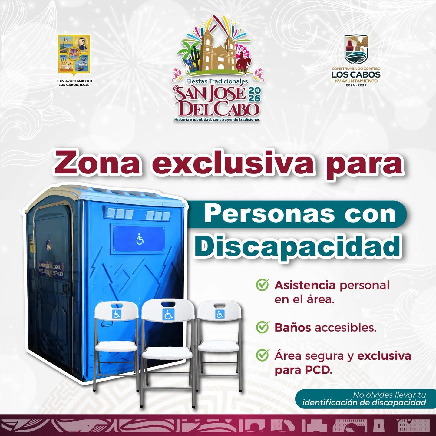 Garantizan áreas para personas con discapacidad durante Fiestas Tradicionales San José del Cabo 2026