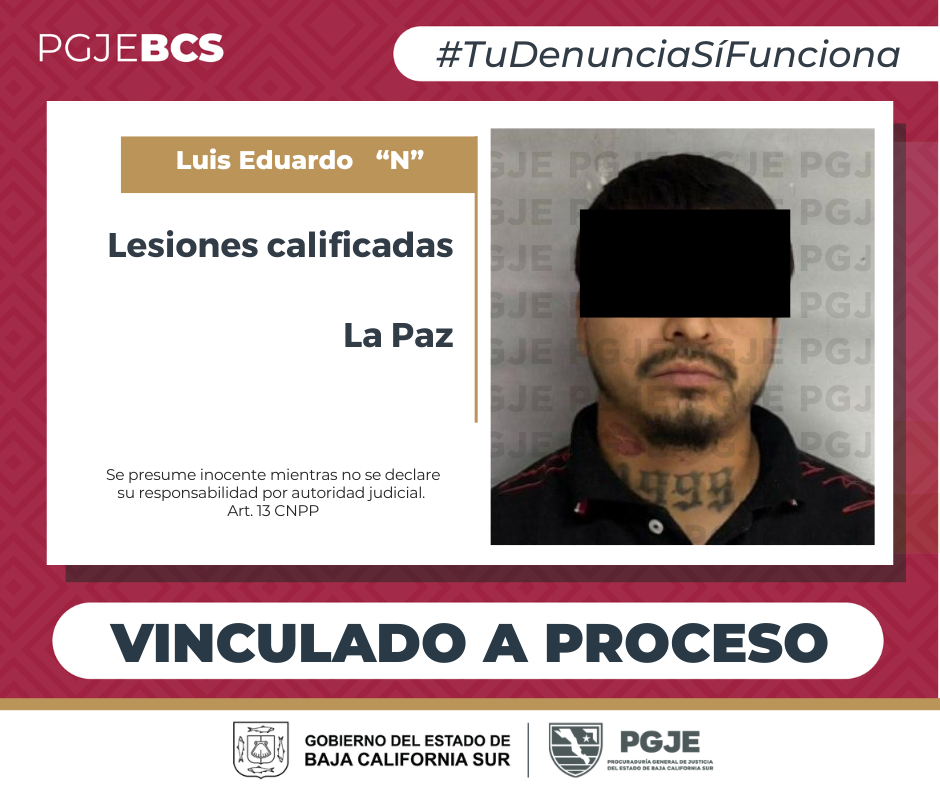 PGJE obtiene prisión preventiva contra imputado por violento ataque en La Paz