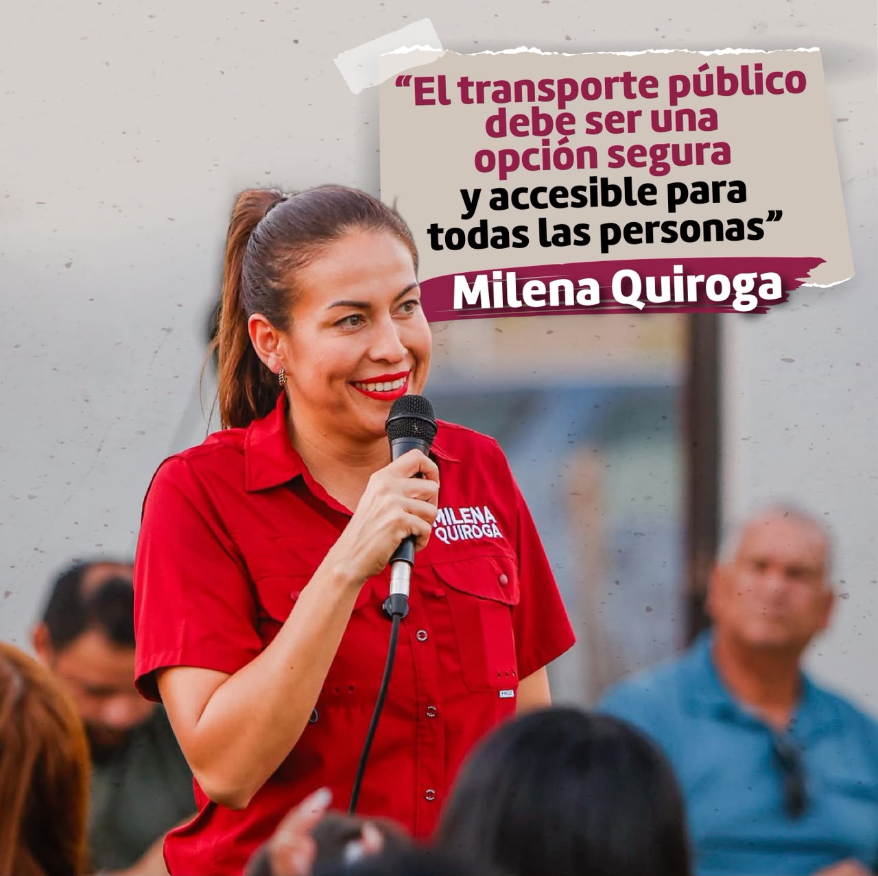 Milena Quiroga propone un transporte público moderno, accesible y seguro en BCS